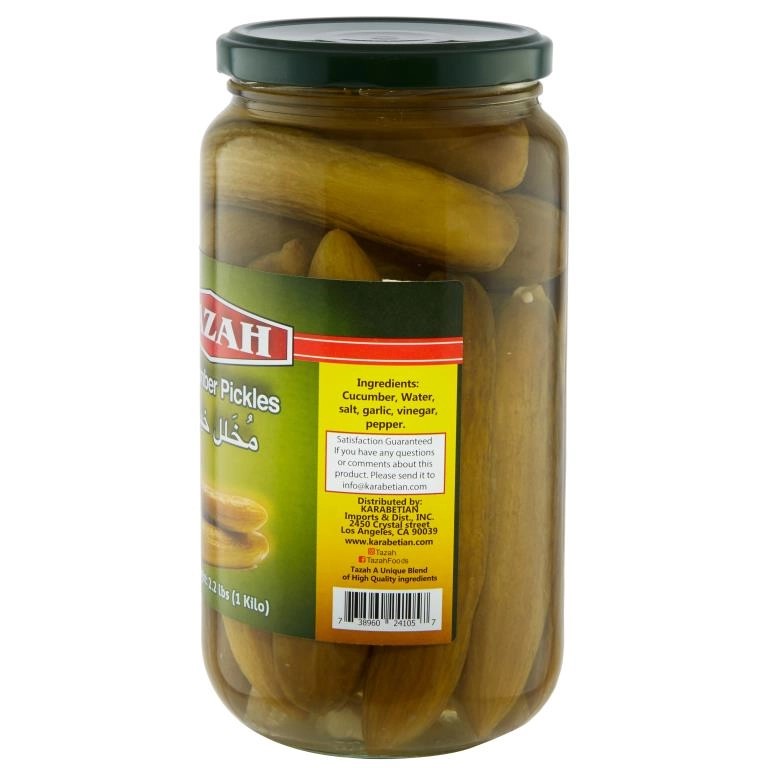 TAZAH CUCUMBER PICKLE IN GLASS 1 KG