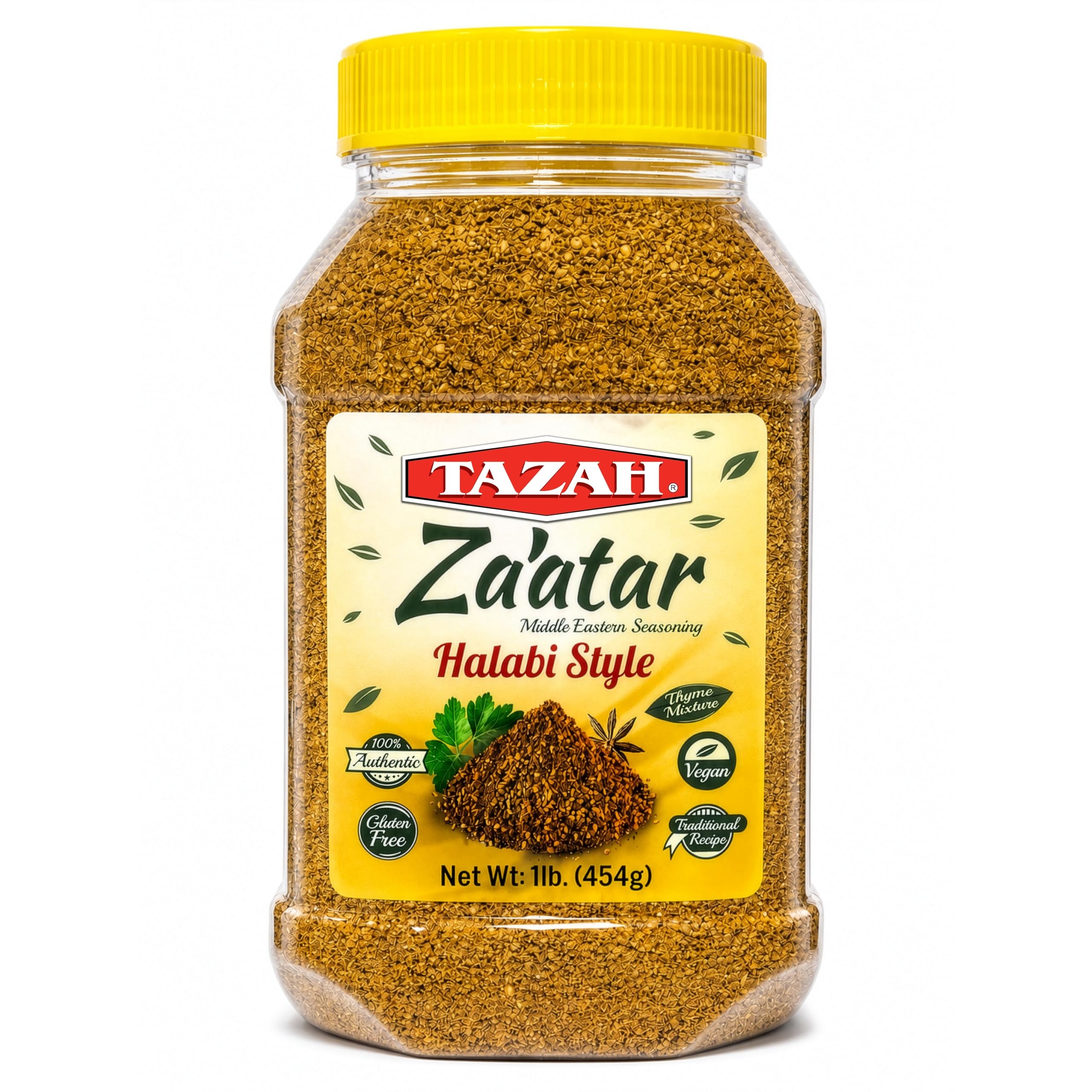 TAZAH ZAATAR HALABI IN JAR 454 GM