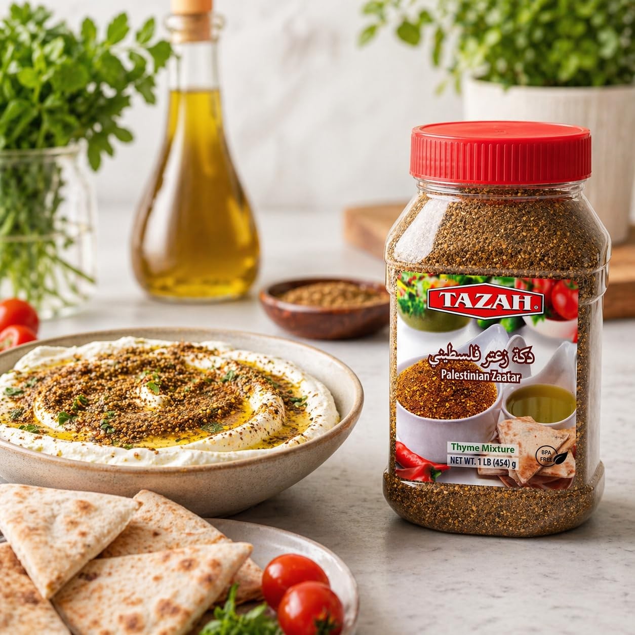 TAZAH ZATTAR PALESTINIAN IN JAR 454 GM