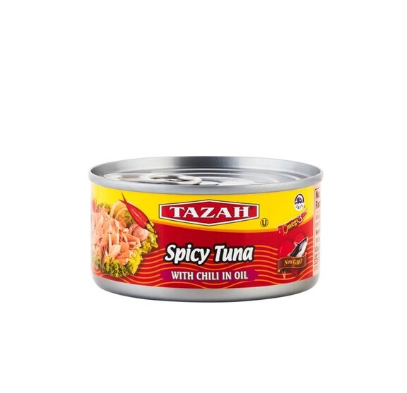 TAZAH CHUNK SPICY TUNA W/ CHILI PEPPER IN OIL 6 OZ
