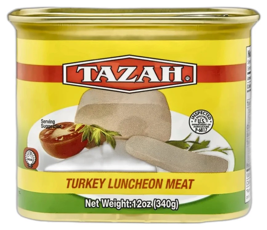 TAZAH TURKEY LUNCHEON MEAT HALAL 12 OZ