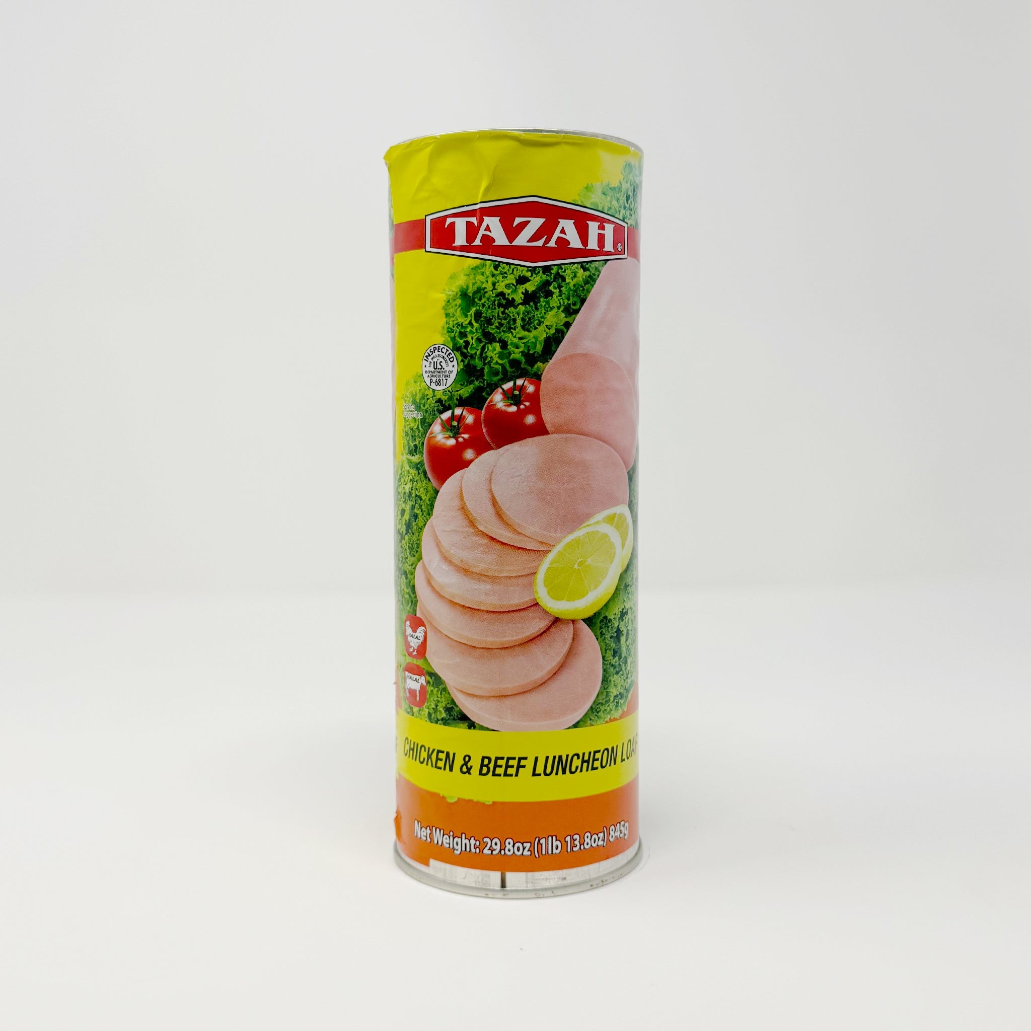 TAZAH CHICKEN & BEEF LONG LUNCHEON MEAT 29.5 OZ