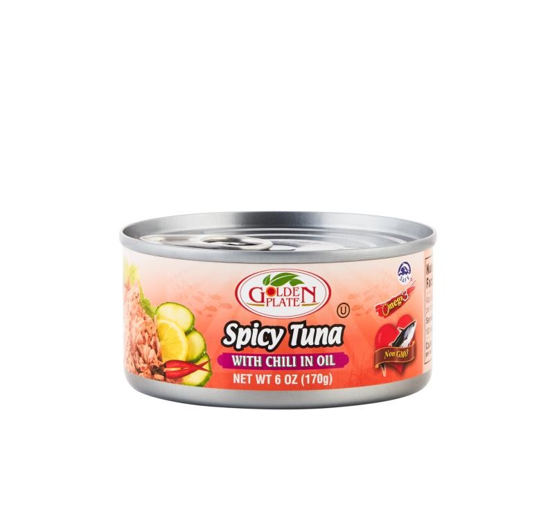 GOLDEN PLATE TUNA IN OIL WITH CHILI PEPPER 6 OZ