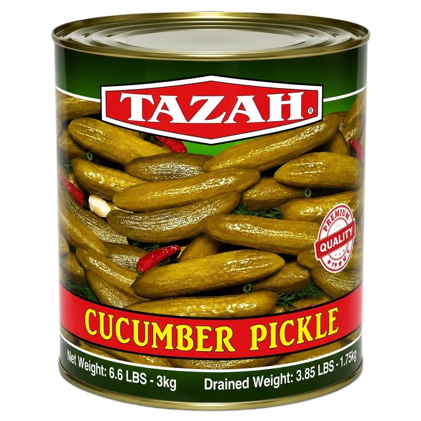TAZAH CUCUMBER PICKLE IN TIN 3 KG