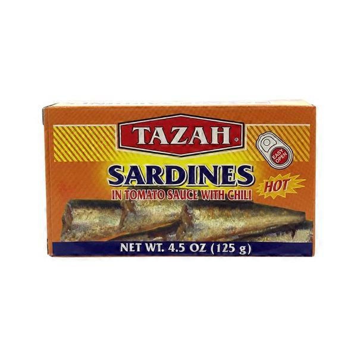 TAZAH SARDINE IN HOT TOMATO SAUCE 4.5 OZ