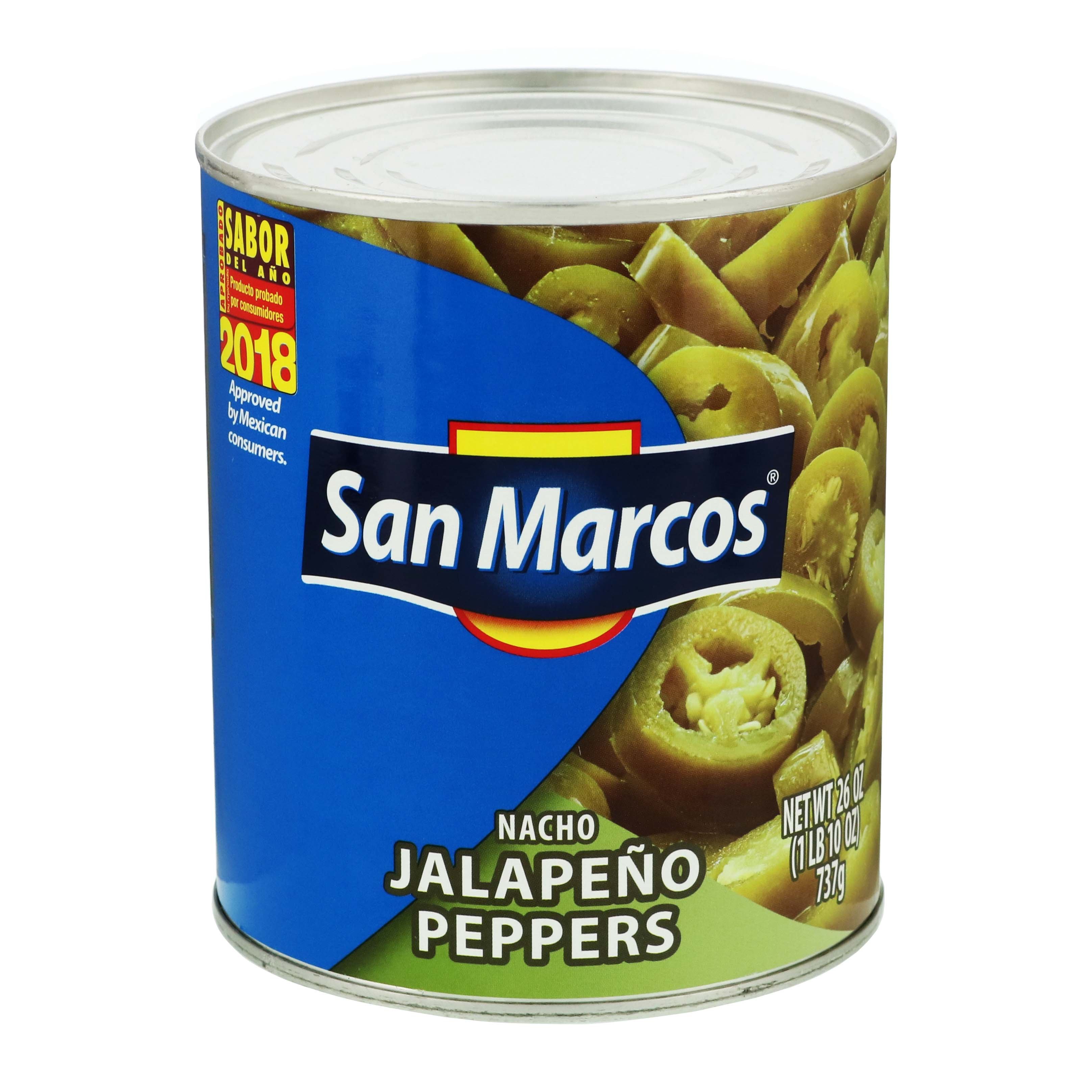 SAN MARCOS NACHO JALAPENO PEPPERS 26 OZ