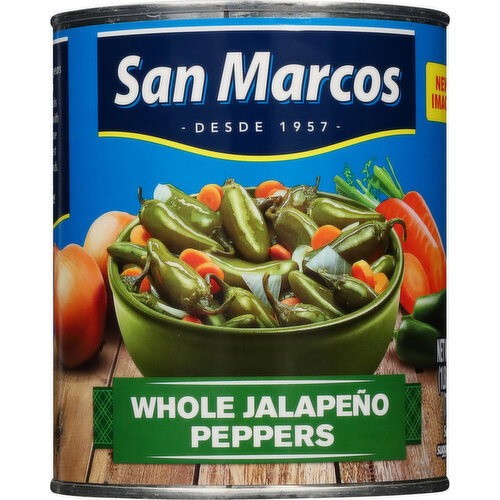 SAN MARCOS WHOLE JALAPENO PEPPERS 128 OZ