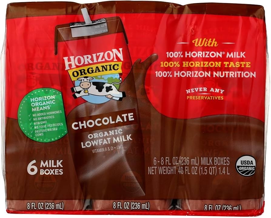 HORIZON CHOCOLATE LF ORGANIC MILK 6 PACK
