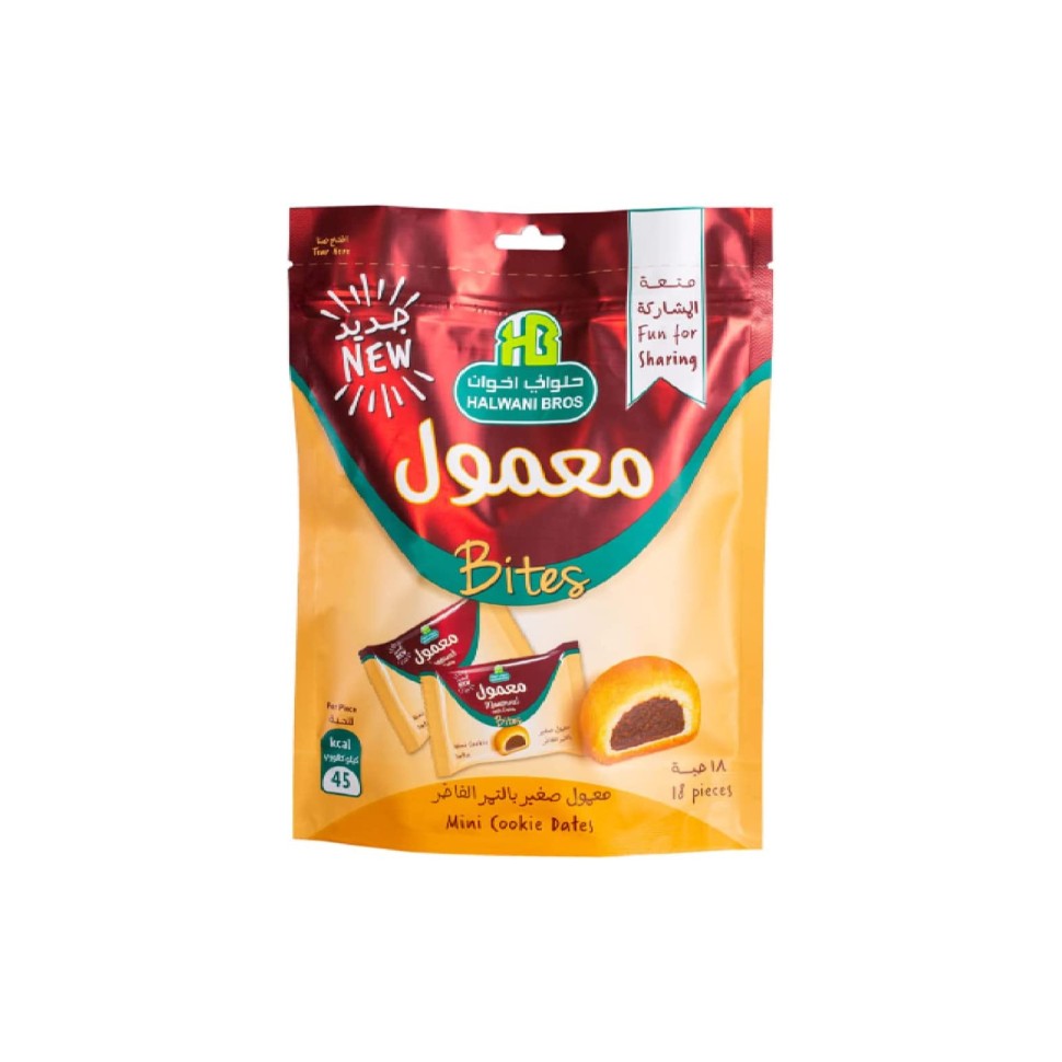 HALWANI MINI MAAMOUL COOKIES POUCH 180 GM