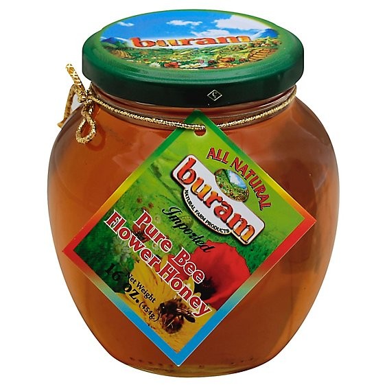 BURAM FLOWER HONEY NO COMB 16 OZ