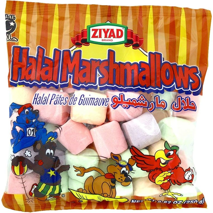 ZIYAD HALAL MARSHMALLOWS COLOR (FRUIT FLA) 8.82 OZ