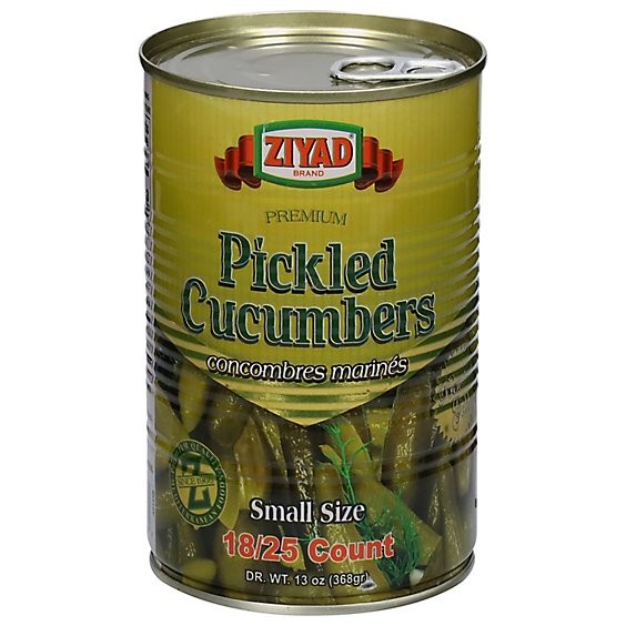 ZIYAD PICKLED CUCUMBERS (18 25) CAN 13 OZ