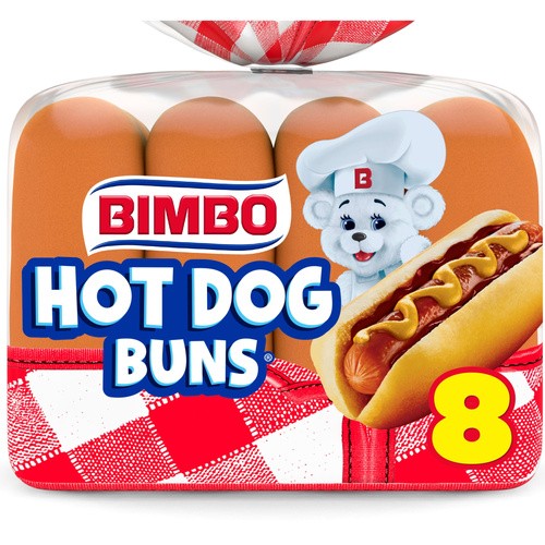 BIMBO WHITE HOT DOG BUNS                 13 OZ