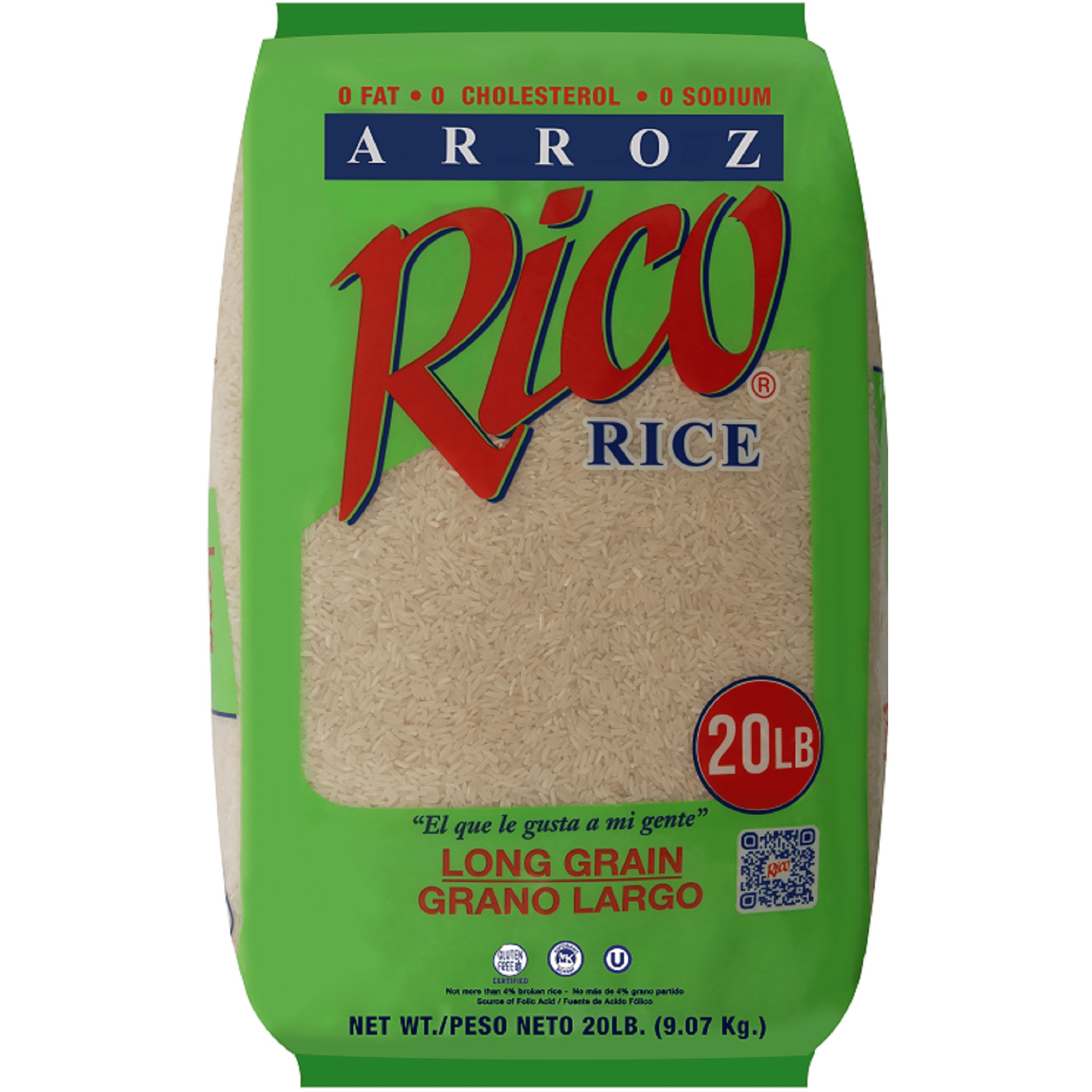 RICO LONG GRAIN RICE 20 Lb. Bag 20 LBS