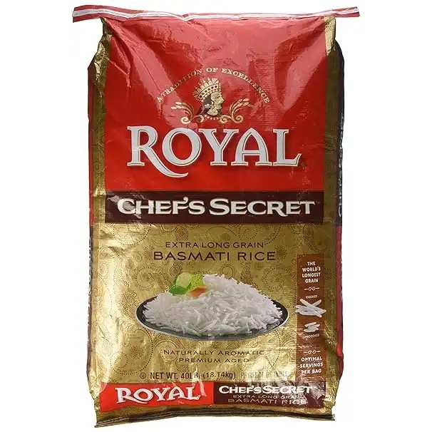 Royal Chef's Secret XL Basmati Rice 40 LBS