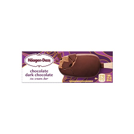 Haagen Dazs Chocolate Dark Chocolate Ice Cream Bar 3 OZ