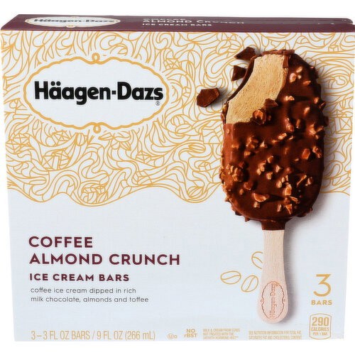 Haagen Dazs Coffee Almond Crunch Ice Cream Bar 3 OZ