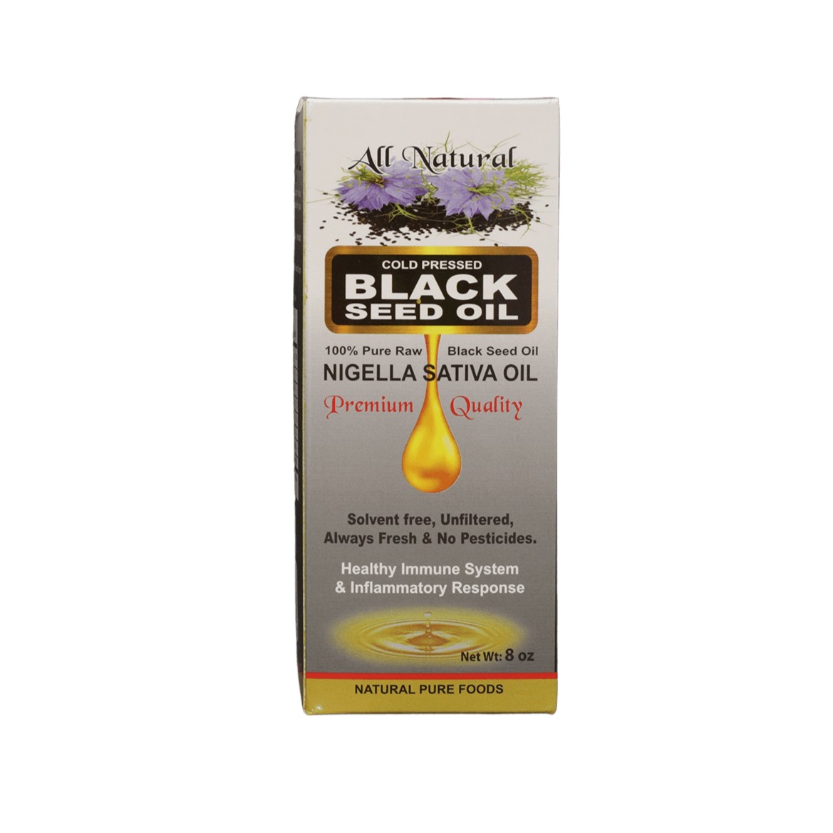 All Natural Black Seed Oil 8 OZ