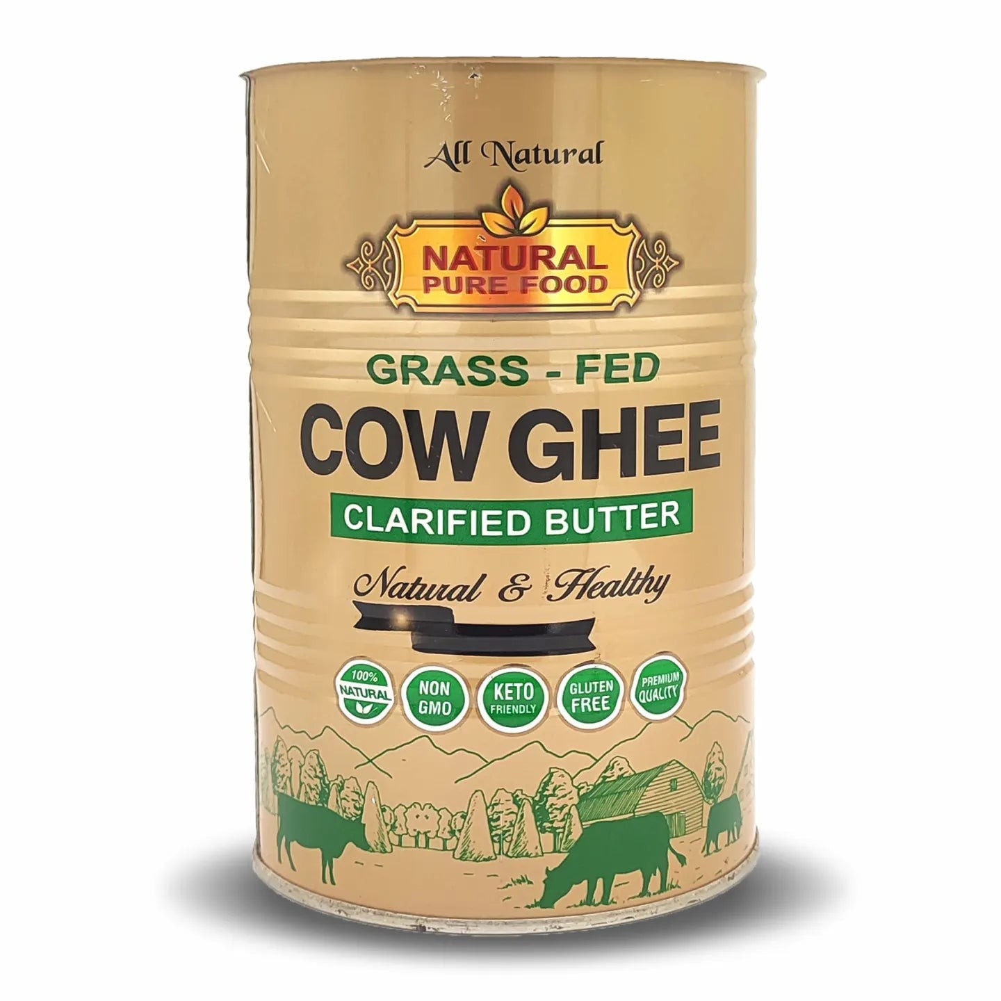 All Natural Natural Pure Food Grss Fed Cow Ghee 4 LBS