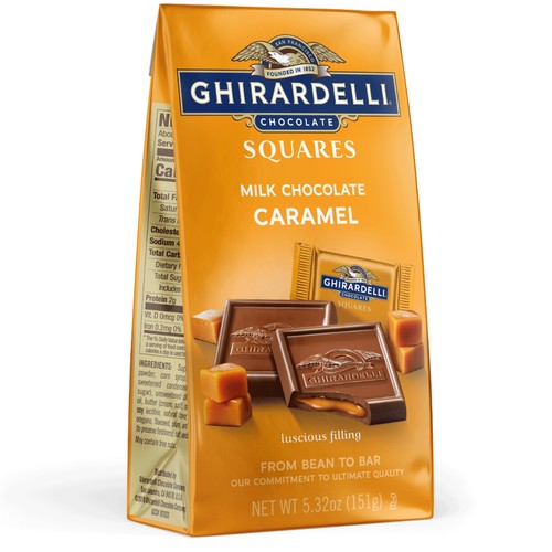 GHIRAR BAR MILK CHOCOLATE CRML 1 PACK