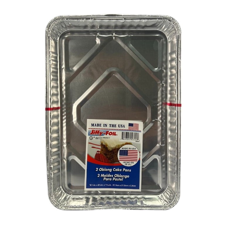 JIFFY FOIL 2 OBLONG CAKE PANS 2 COUNT