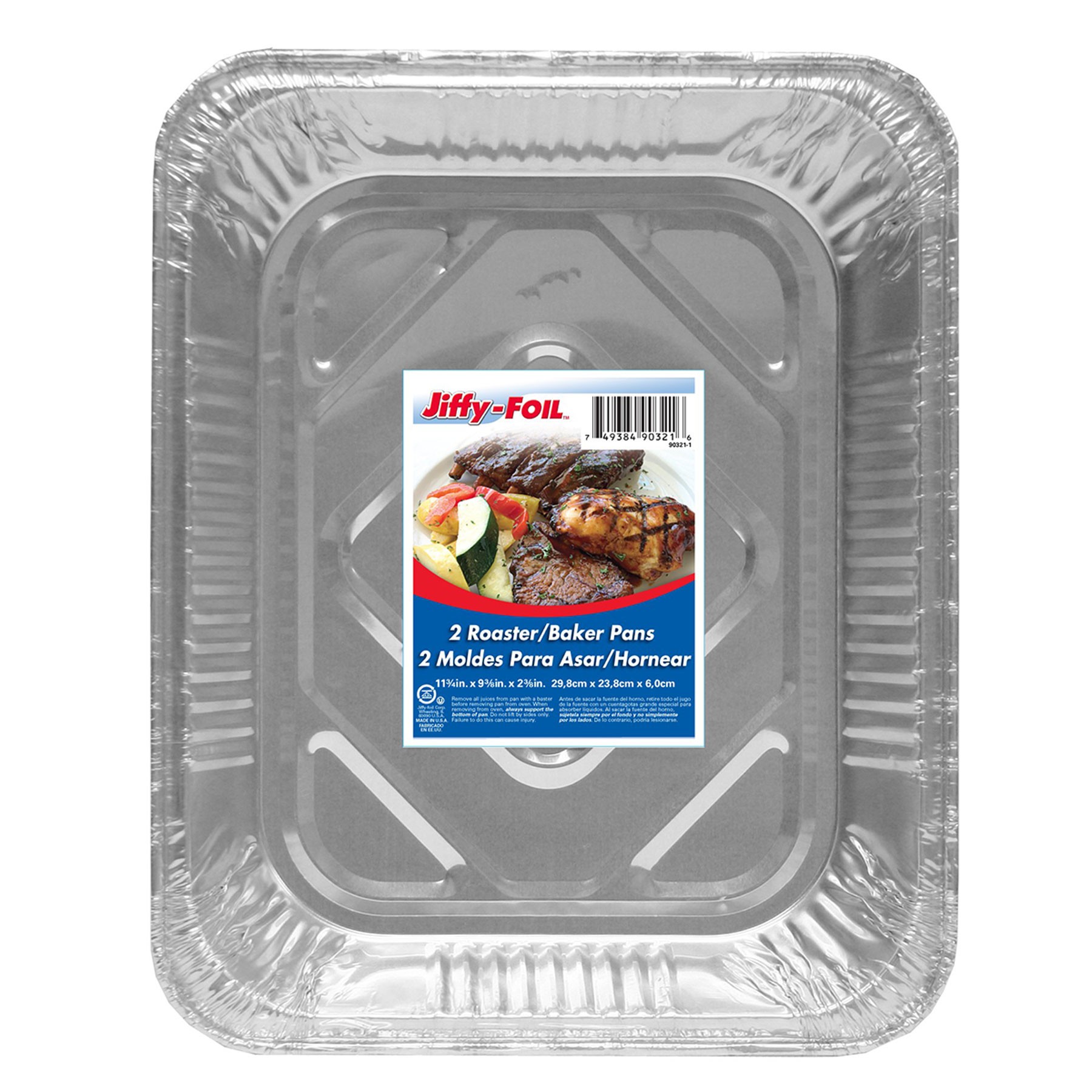 JIFFY FOIL ROASTER BAKER PANS 2 PK 2 COUNT