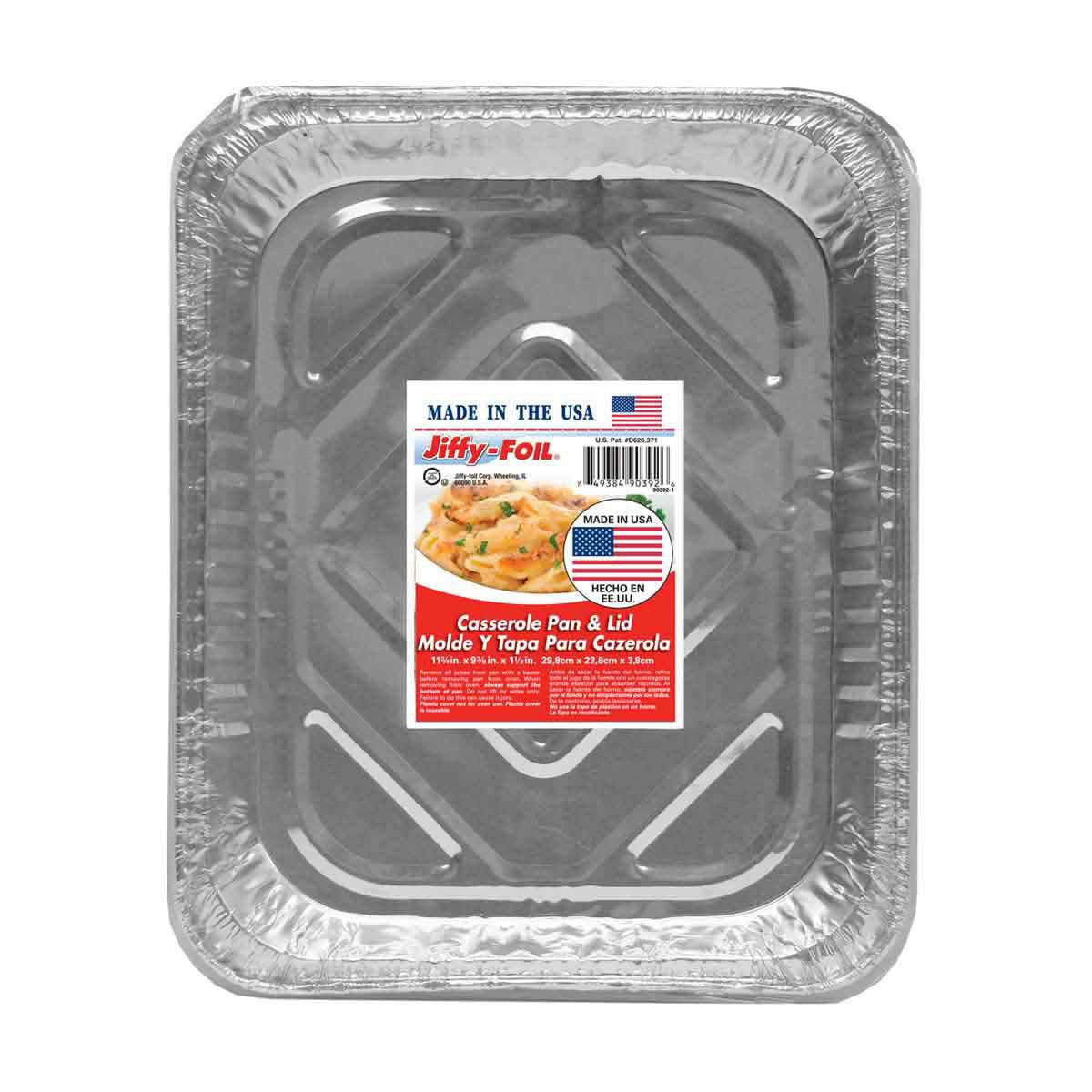 JIFFY FOIL CASSEROLE PAN & LID 1 EACH