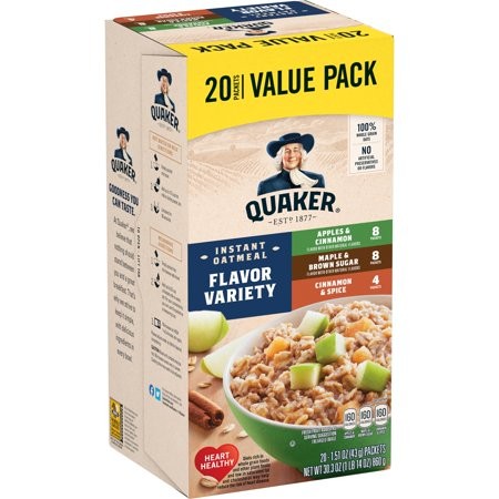 KRASDALE INSTANT OATMEAL SPICE VARIETY 15.1 OZ