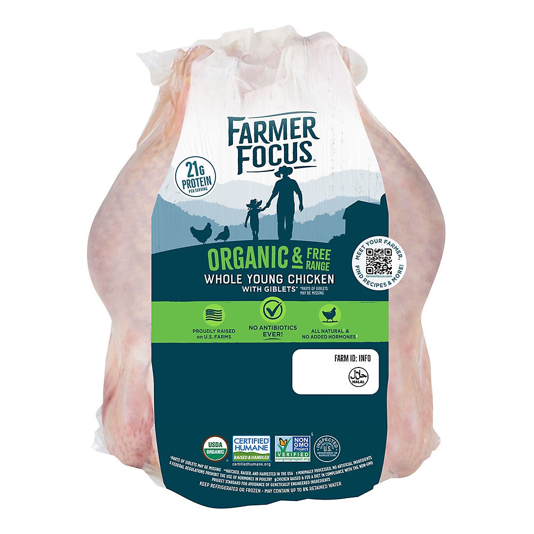 Whole Chicken Organic 3 LBS