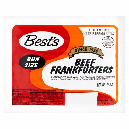 BEST BEEF FRANK BUN 14 OZ