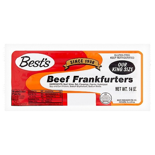 BEST BEEF FRANK KING 14 OZ