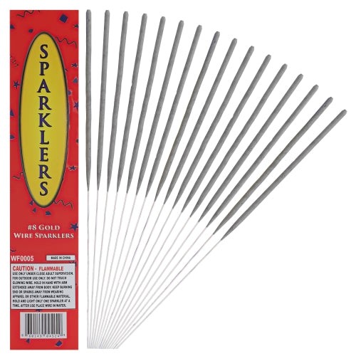 Gold Sparkler Wire No.8 12 Each