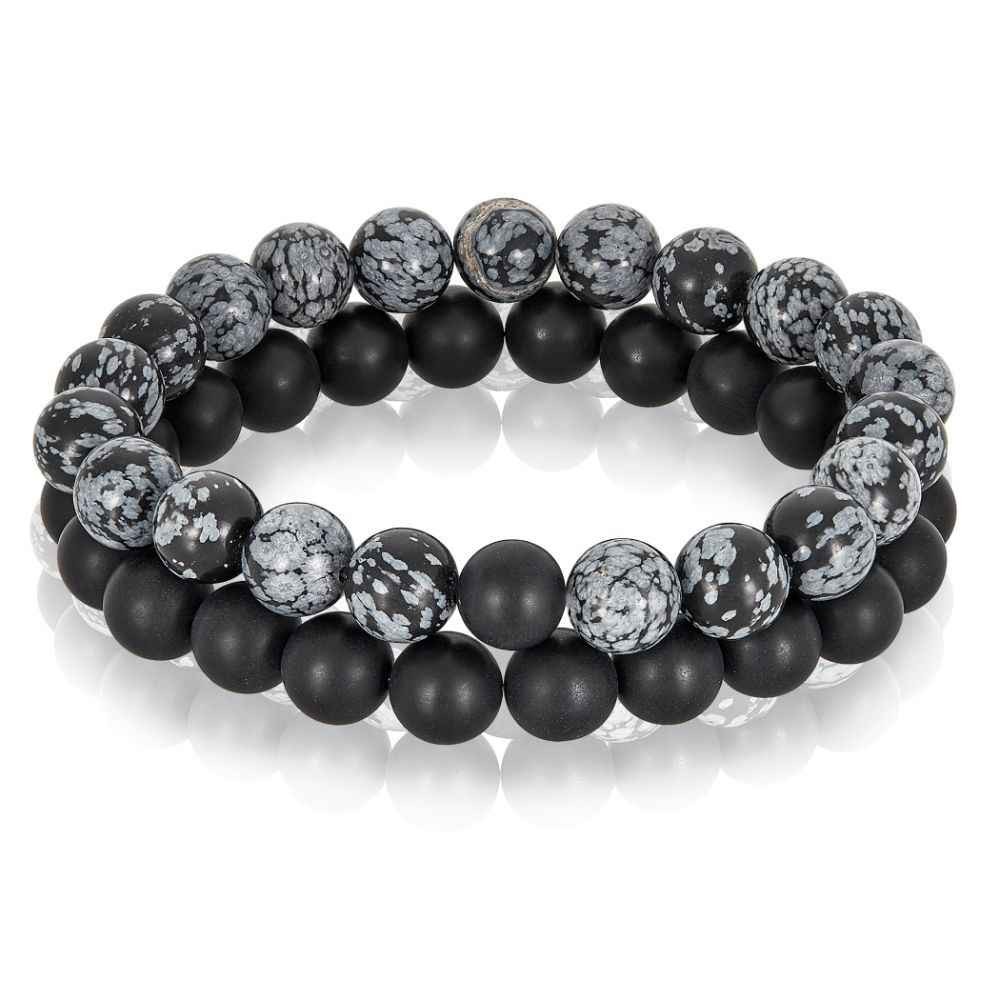 Snowflake Obsidian Safe Travel Bracelet 1 EACH