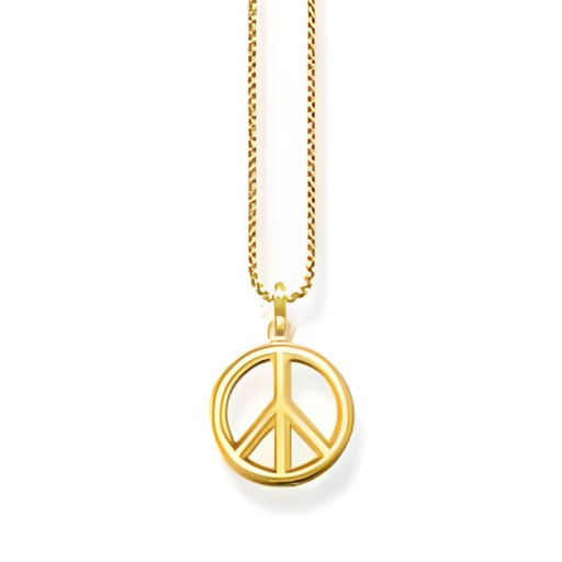 Peace Gold Charm Necklace 1 EACH