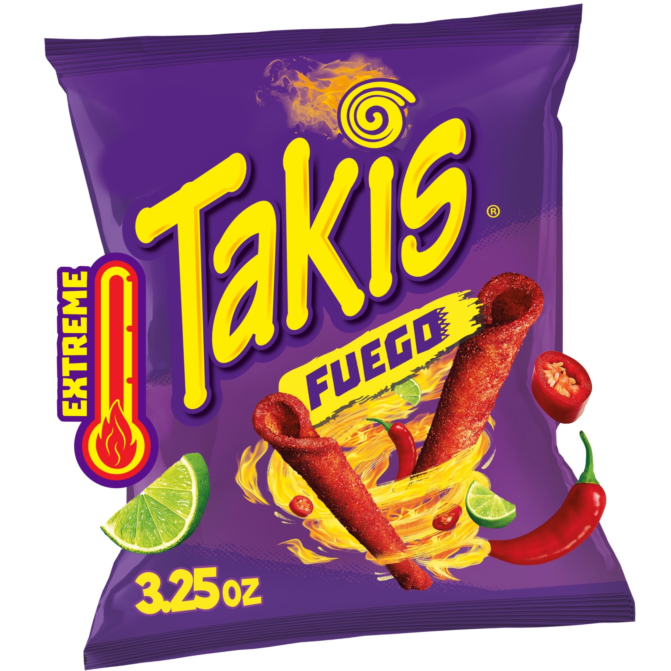 TAKIS FUEGO ROLLED CORN CHIPS 3.25 OZ