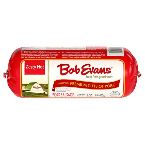 BOB EVANS ZESTY HOT SAUSAGE ROLL 16 OZ