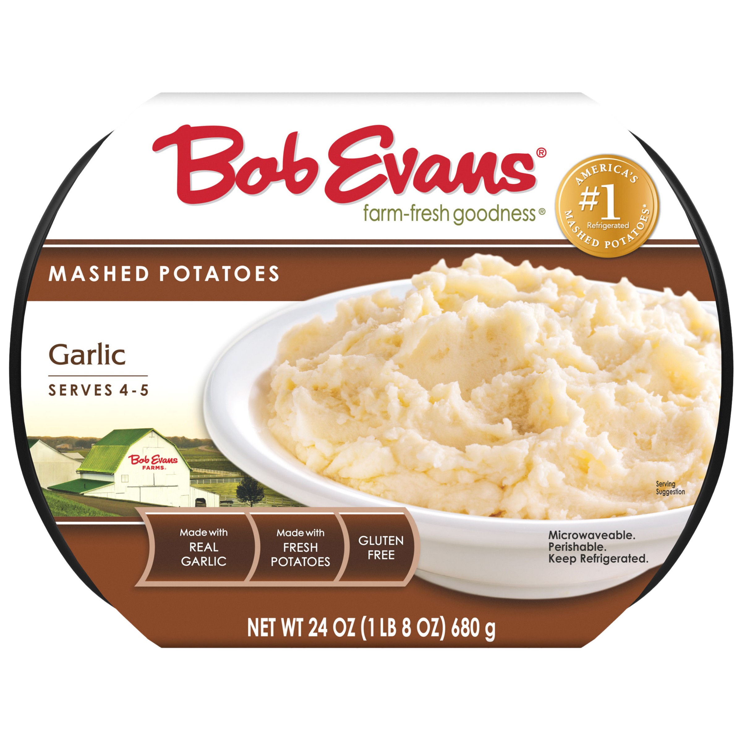 BOB EVANS GARLIC MASHED POTATOES 24 OZ
