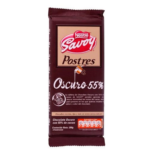 NESTLE SAVOY POSTRES DARK CHOCOLATE      200 GM