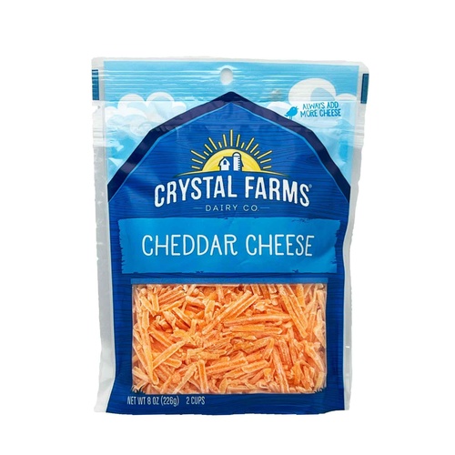 CRYSTAL FARMS CHDR SHRD                  1 OZ