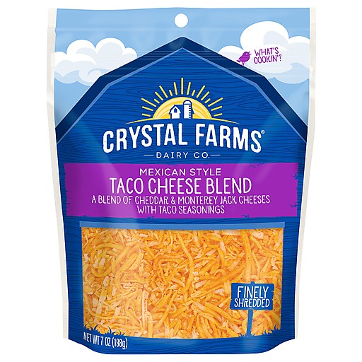 CRYSTAL FARMS MEX FN SHREDDED CHEESE     1 OZ