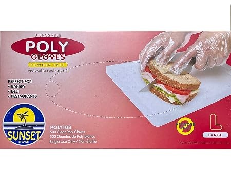 POLY GHLOVES 100 PCS