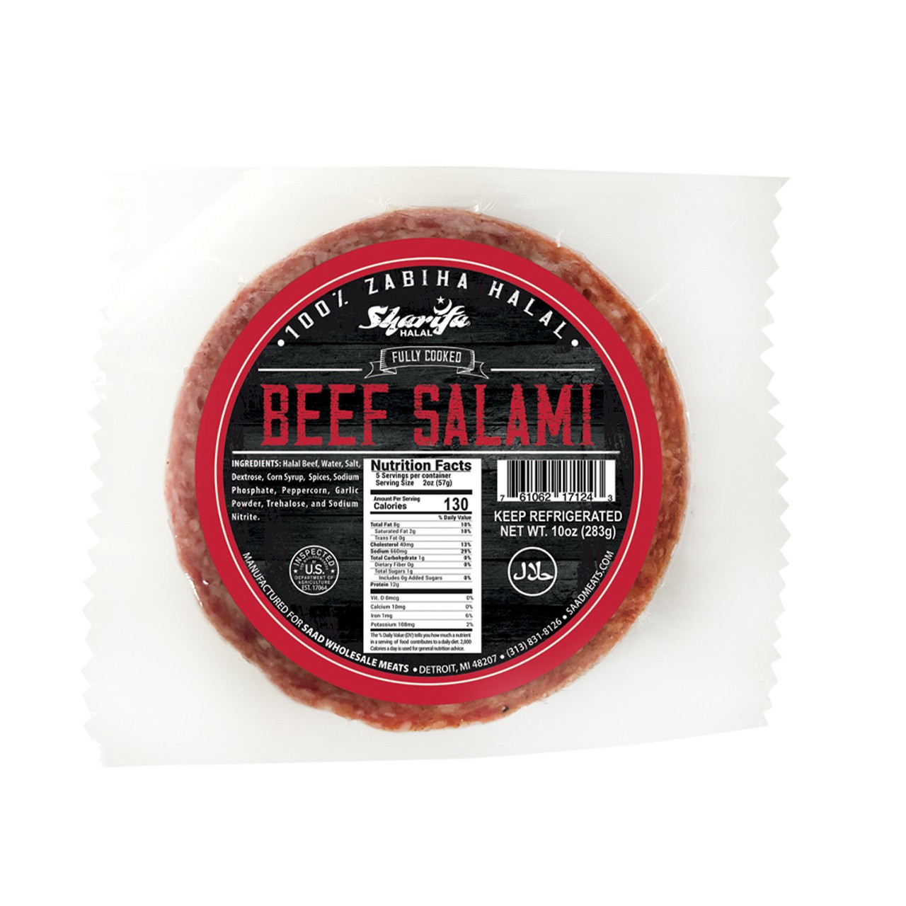 Sharifa Beef Salami 10 OZ