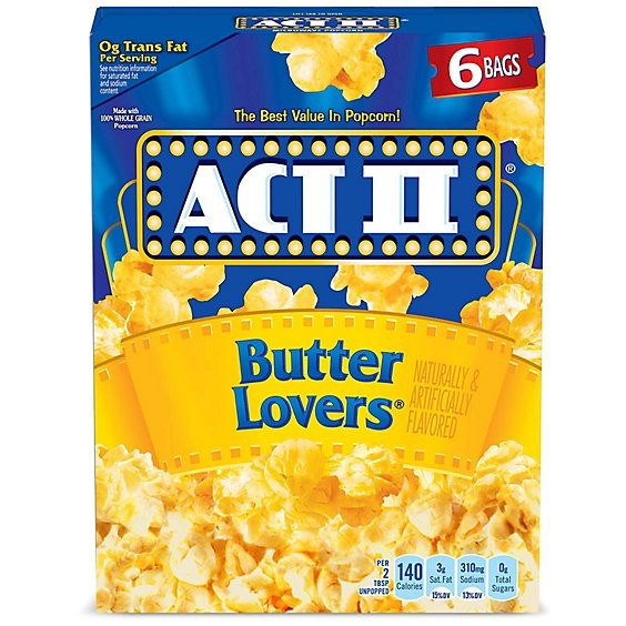 Act Il Butter Lovers Microwave Popcorn