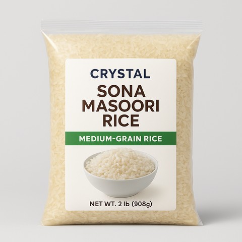Grain Market Crystal Sona Masoori Rice 20 LBS