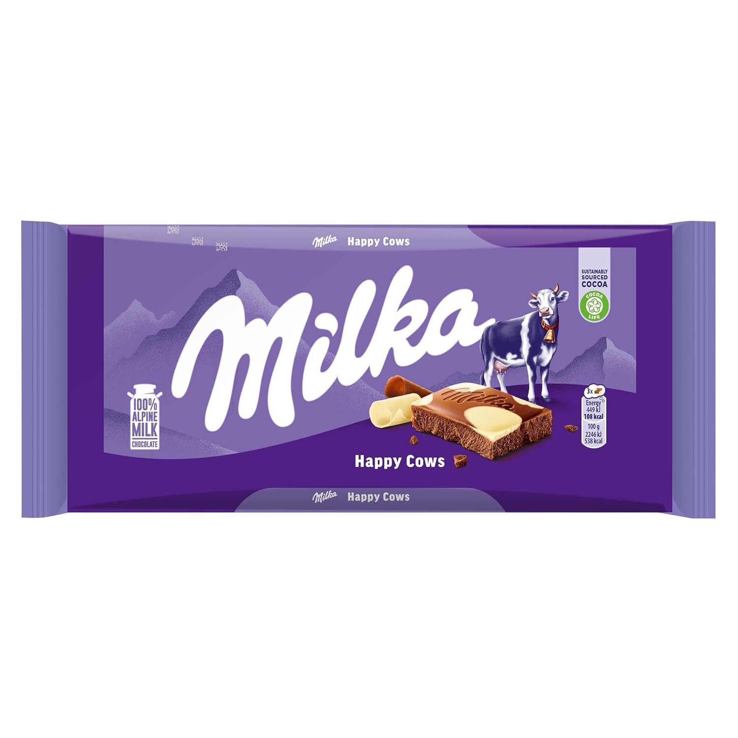 Milka Alpine Milk And White Chocolate  100 GM