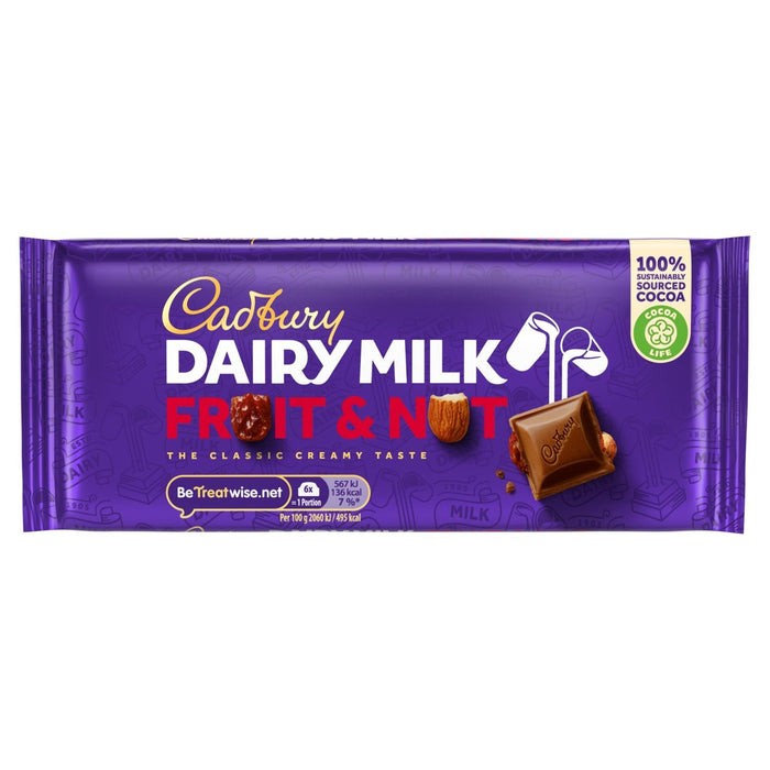 CADBURY FRUIT N NUT 110 GM