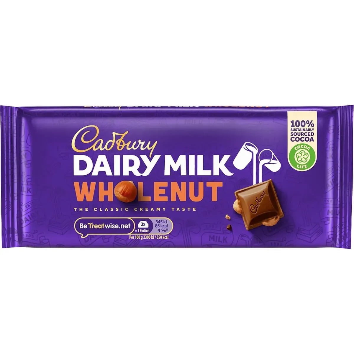 CADBURY DAIRY MILK WHOLENUT 120 GM