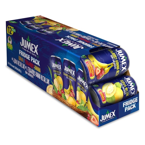 JUMEX FRIDGE PACK GUAVA STRAW/BANANA     12 PACK