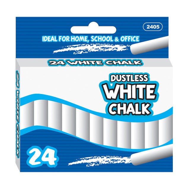 Dustless White Chalk 24 COUNT