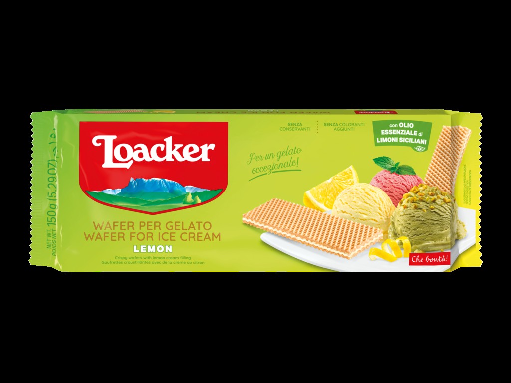 LOACKER WAFER LEMON 150 GM